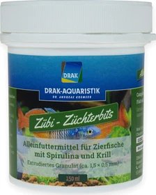 DRAK-Aquaristik Zübi, Züchter-Bits mit Spirulina und Krill, Dose, 150ml