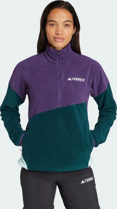 adidas Terrex Multi Climawarm Fleece Funktionsshirt langarm aurora plum/aurora ivy/semi flash aqua (Damen)