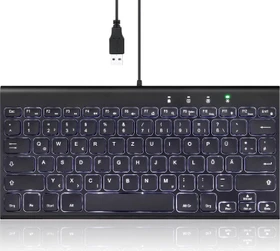 Perixx Periboard-429, schwarz, LEDs weiß, USB, DE (11685)