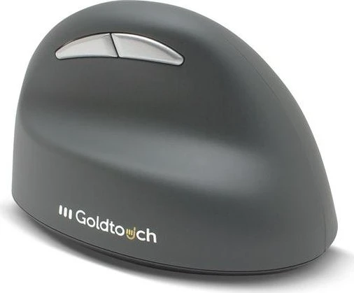 Goldtouch Semi-Vertical Wireless Mouse schwarz/silber, Rechtshänder, Medium, USB