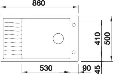 Blanco Elon XL 8 S InFino Becken reversibel vulkangrau