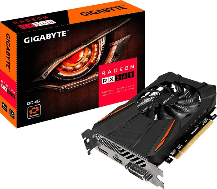 GIGABYTE Radeon RX 560D OC 4G (Rev. 1.0), 4GB GDDR5, DVI, HDMI, DP
