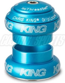 Chris King NoThreadSet 1 1/8" straight Steuersatz komplett externe Lagerschalen (EC) türkis