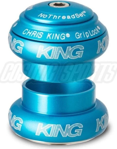 Chris King NoThreadSet 1 1/8" straight Steuersatz komplett externe Lagerschalen (EC) türkis