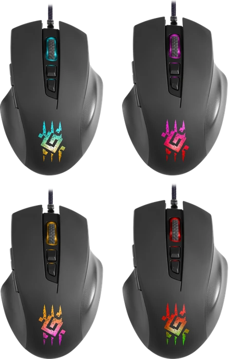 Defender Wolverine GM-700L RGB Gaming Mouse schwarz, USB