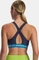 Under Armour Armour Mid Crossback Sport-BH washed navy/blue atlantis/high vis yellow (Damen) Vorschaubild