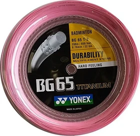 Yonex BG65 Titanium Badmintonsaite rosa 200m