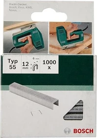 Bosch DIY Typ 55 Tacker-Klammern, 12x6mm, 1000 Stück