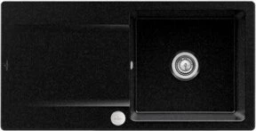 Villeroy & Boch Siluet Flat 980x490mm Einbau Becken reversibel mit Ablauffernbedienung chromite