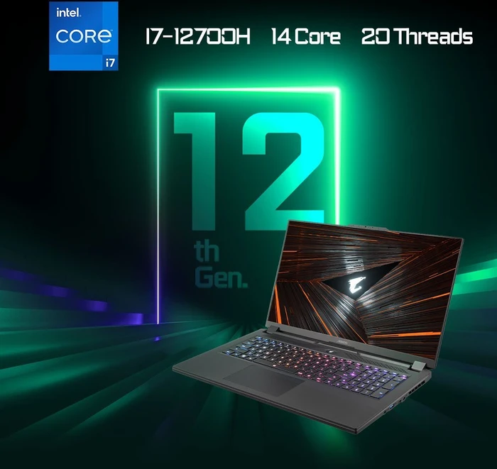 GIGABYTE AORUS 17, Core i7-12700H, 16GB RAM, 1TB SSD, GeForce RTX 3070 Ti, DE