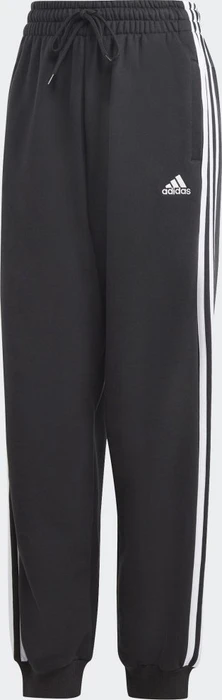 adidas Essentials 3-Streifen French Terry Loose-Fit Trainingshose lang schwarz/weiß (Damen)