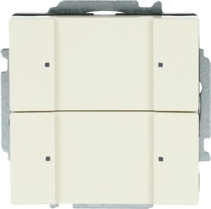 Busch-Jaeger Bedienelement, 2-fach, inkl. Busankoppler, elfenbeinweiß