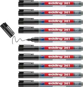 edding 361 Whiteboardmarker schwarz, 10er-Pack