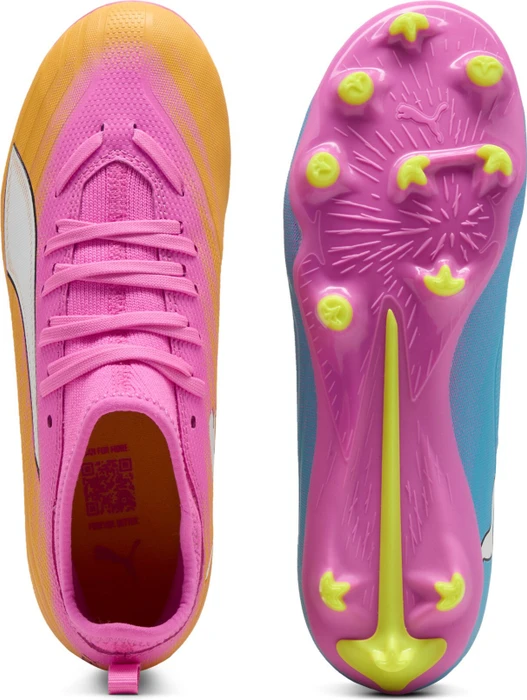 Puma Ultra 6 Match FG/AG poison pink/puma white/sun stream/bright aqua (Junior)
