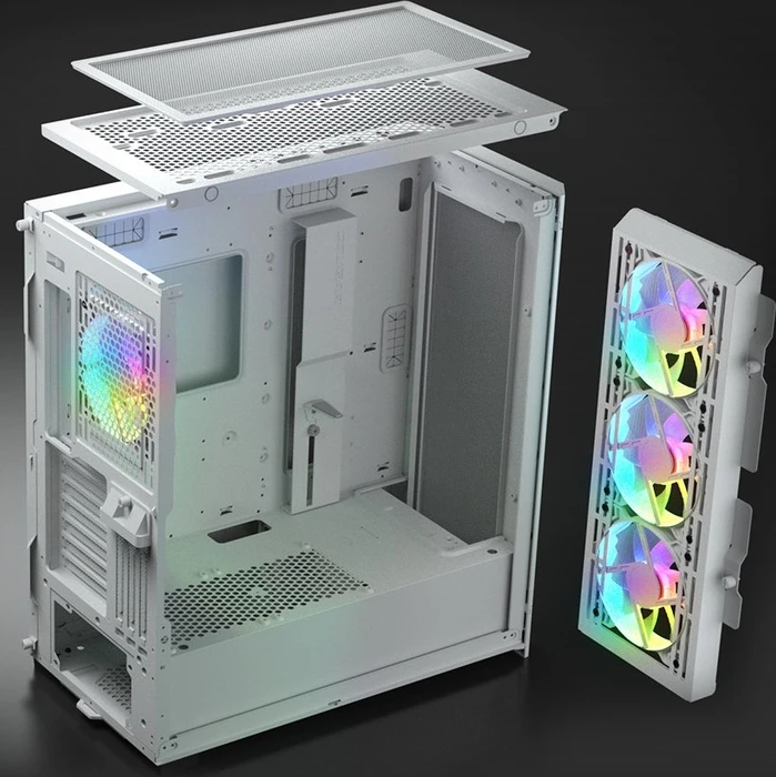 Cougar Airface Pro RGB White, weiß, Glasfenster