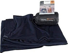 Cocoon Travel Blanket Merino/Seide Decke graphite blue