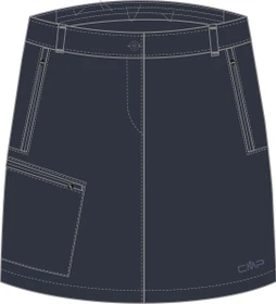 CMP 2-in-1 Rock kurz anthrazit (Damen)