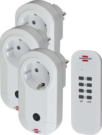 Brennenstuhl RC CE1 3001 Comfort-Line, 3er Funksteckdosen-Set mit Fernbedienung (1507040)