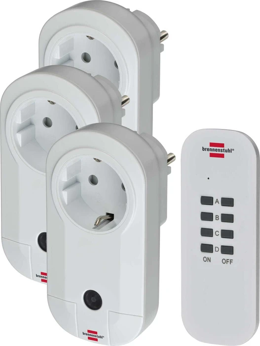Brennenstuhl RC CE1 3001 Comfort-Line, 3er Funksteckdosen-Set mit Fernbedienung