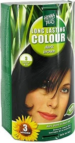 Henna Plus Long Lasting Colour Haarfarbe 3 Dark Brown, 100ml