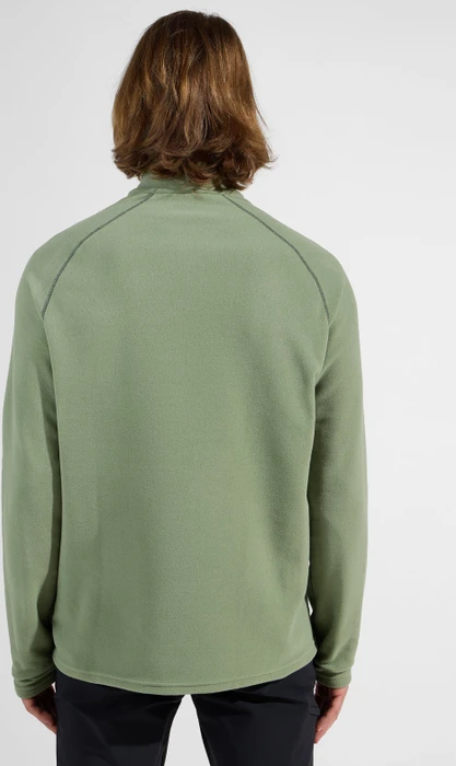 Odlo Rigi Mid Layer Half Zip Laufshirt langarm matte green (Herren)