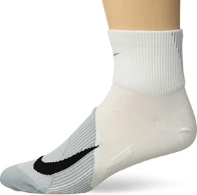 Nike Elite Lightweight Quarter Laufsocken white/wolf grey/black
