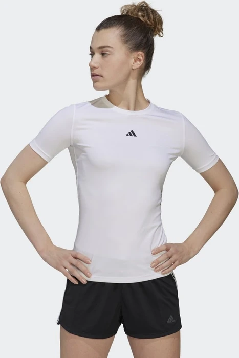 adidas Techfit Training Kompressionsshirt kurzarm weiß/schwarz (Damen)