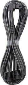 CableMod C-Series Pro, 12VHPWR Kabel, Corsair Type 4, 2x 8-Pin PCIe Stecker auf 16-Pin PCIe 5.0 12VHPWR Stecker, Adapterkabel, 90°, Variante A, carbon, 60cm (CM-PCSR-16P2-RAN60KC-5PK-R-SS)