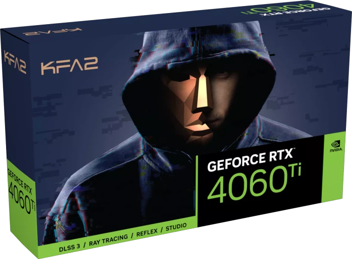 KFA2 GeForce RTX 4060 Ti EX, 8GB GDDR6, HDMI, 3x DP