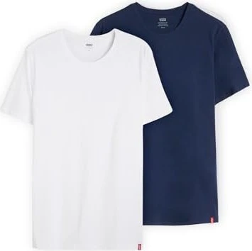 Levi's Slim Crewneck 2er-Pack T-Shirt kurzarm dress blues/white (Herren)