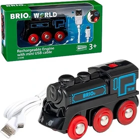 BRIO Schwarze Akku-Lok mit Mini-USB
