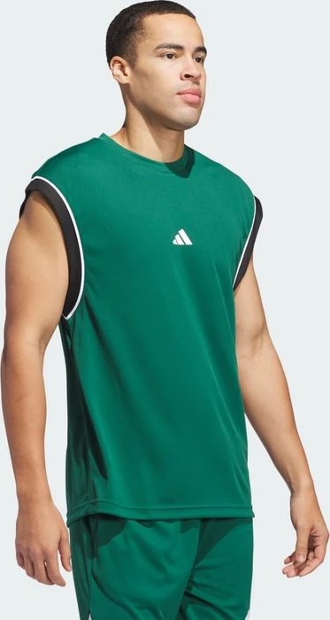 adidas Basketball All-World Sleeveless Funktionsshirt ärmellos team dark green/black (Herren)