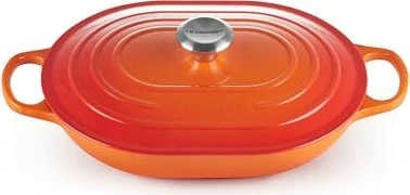 Le Creuset Signature Gusseisen Oblong Bräter 3.4l ofenrot