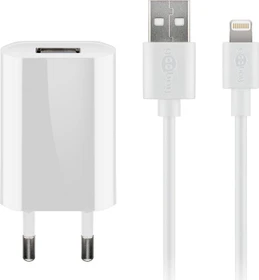 Wentronic Goobay Apple Lightning Ladeset 5W weiß