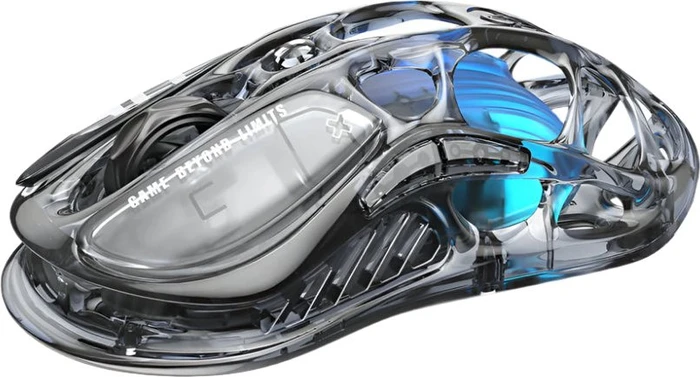 GravaStar Mercury M2 Wireless Gaming Mouse, Transparent Black, USB/Bluetooth