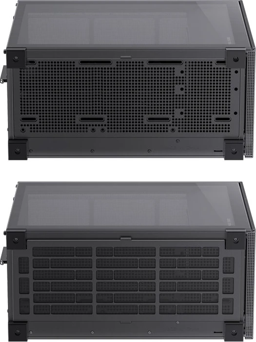 Jonsbo D31 Mesh Black, schwarz, Glasfenster