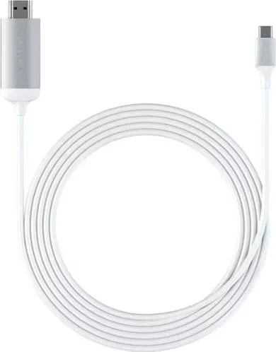 Satechi USB-C [Stecker] auf HDMI [Stecker] Adapterkabel, silber, 1.8m