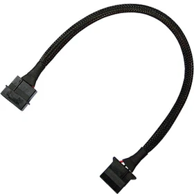 Nanoxia 4-Pin-Molex Verlängerung 30cm, sleeved schwarz (NX4PV30)
