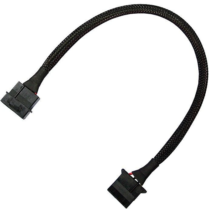 Nanoxia 4-Pin-Molex Verlängerung 30cm, sleeved schwarz