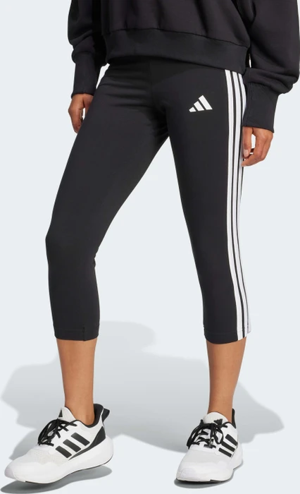 adidas Essentials 3-Streifen Leggings Hose 3/4 schwarz (Damen)