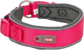 Trixie Premium Halsband, extra breit, L-XL, Fuchsia/Grafit
