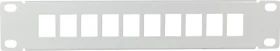LogiLink Patchpanel für RJ-45 Keystone Module 10" , 10-Port, 1HE, 10", 1HE, grau