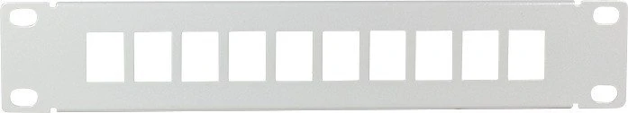 LogiLink Patchpanel für RJ-45 Keystone Module 10" , 10-Port, 1HE, 10", 1HE, grau