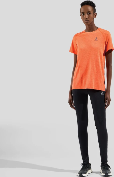 Odlo Essentials Seamless Funktionsshirt kurzarm living coral melange (Damen)