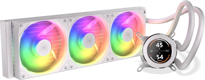 KRUX HydroGlance 360 ARGB LCD White 3x120mm