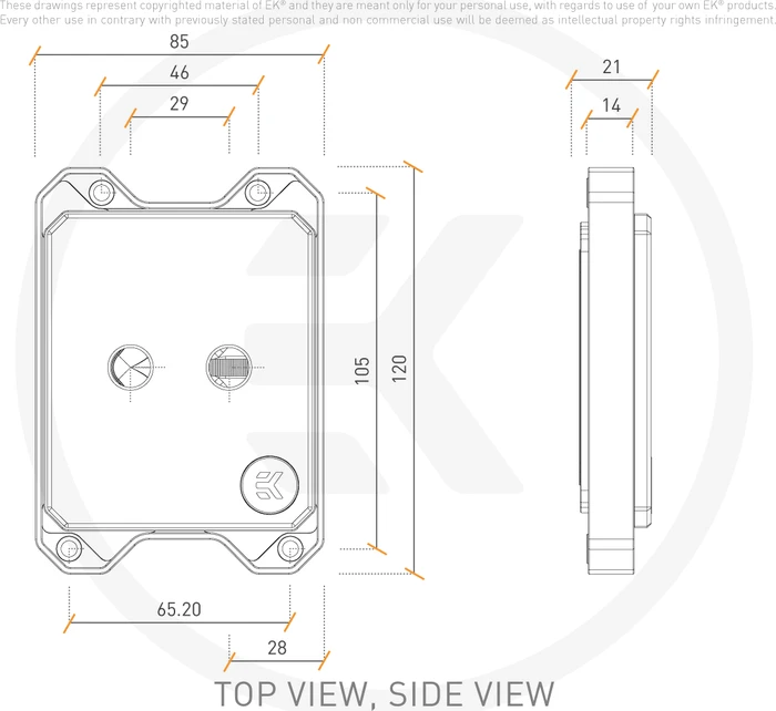 EK Water Blocks Quantum Line EK-Quantum Magnitude, sTRX4, Full Nickel