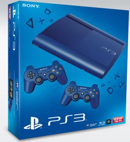 Sony PlayStation 3 Super Slim - 12GB Bundle inkl. 2 Controller blau
