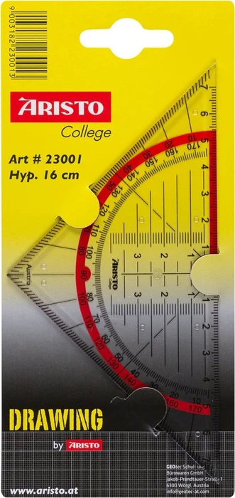 Aristo GEOCollege Geodreieck 16cm, transparent