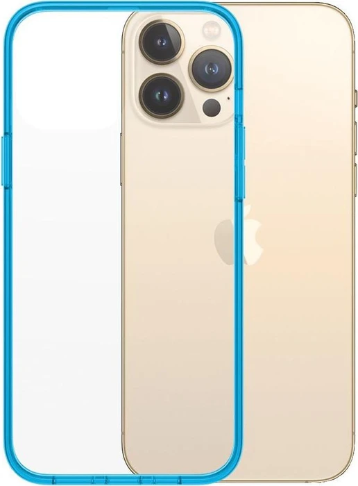 PanzerGlass Clear Case Color AntiBacterial für Apple iPhone 13 Pro Max Bondi Blue Limited Edition