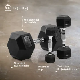 Hammer Hexagon Kompakt Kurzhantel 20kg